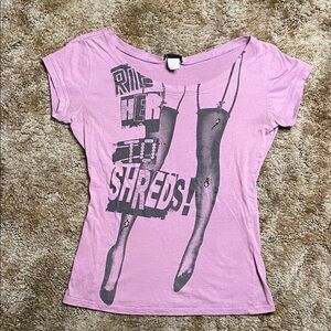 switchblade stiletto Rip her to shreds Blondie punk rock graphic T-shirt Top